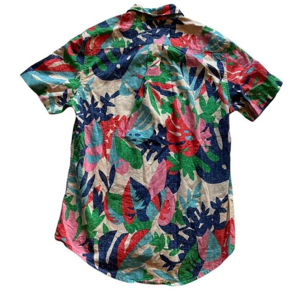 Tommy Hilfiger Button Up Grunge Tropical Indie Mens Dress Shirt Summer - Picture 2 of 5